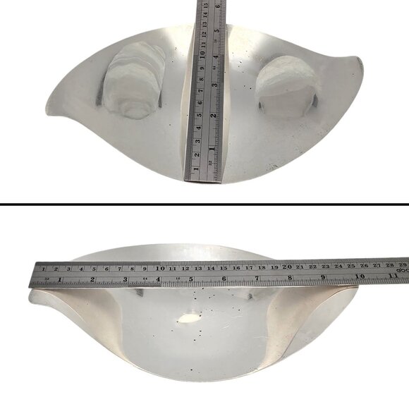 Tiffany & Co Sterling Silver Mid-Century 10" Leaf Footed Dish/Bowl 23346 #19275 - Picture 10 of 10